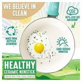 GreenLife Soft Grip Healthy Ceramic Nonstick, Cookware Pots and Pans Set, 16 Piece, Turquoise