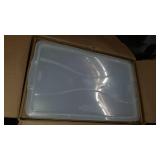 Rubbermaid Cleverstore Stackable Containers with Durable Latching Clear Lids, Visible Organization, Ideal for Large Item Storage for Garage and Basement, 95 Quart - 4 Pack