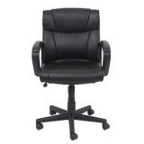 Amazon Basics Padded Office Desk Chair with Armrests, Adjustable Height/Tilt, 360-Degree Swivel, 275Lb Capacity - Black