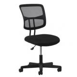 OFM Essentials Collection Swivel Mesh Back Armless Task Chair, in Black (ESS-3020)