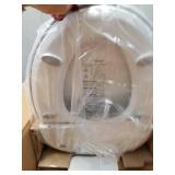 ALPHA JX Elongated Bidet Toilet Seat, White, Endless Warm Water, Rear and Front Wash, LED Light,Quiet Operation, Easy Wireless Remote Control, Low Profile Sittable Lid, 3 Year Warranty