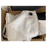 Pair of Full Length Black Out Curtains White