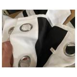 Pair of Full Length Black Out Curtains White