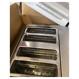 Toaster 4 Slice, Stainless Steel Toasters with Bagel, Cancel and Defrost Function, Dual Control, 1.6 inch Extra-wide Slot, 7 Toasting Levels Toaster with Removable Crumb Trays & Warming Rack 1500W TA1