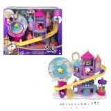 Polly Pocket Rainbow Funland Theme Park, 3 Rides, 7 Play Areas, Polly and Shani Dolls, 2 Unicorns & 25 Surprise Accessories (30 Total Play Pieces), Great Gift for Ages 4 Years Old & Up