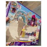 Polly Pocket Rainbow Funland Theme Park, 3 Rides, 7 Play Areas, Polly and Shani Dolls, 2 Unicorns & 25 Surprise Accessories (30 Total Play Pieces), Great Gift for Ages 4 Years Old & Up