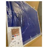 DexBoard Aluminum Framed Wall Mounted 48 x 36 Inch Fabric Bulletin Board Message...