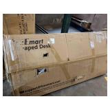 Foxemart L Shaped Desk Corner Desk 58" Computer Gaming Desk PC Table Writing Workstation for Home Office, Large L Study Desk 2 Person Multi-Usage Tables Modern Simple Desk with Storage Bag & CPU Stand