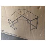 Foxemart L Shaped Desk Corner Desk 58" Computer Gaming Desk PC Table Writing Workstation for Home Office, Large L Study Desk 2 Person Multi-Usage Tables Modern Simple Desk with Storage Bag & CPU Stand