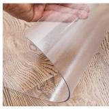 OstepDecor Upgraded Version 1.5mm Thick Frosted Table Cover, 53 x 29 Inches, No Plastic Smell Frosted Table Protector, Heavy Duty Table Top Cover Table Mat, Desk Cover Protector Frosted