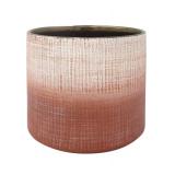 Amazon Brand â Rivet Rustic Stoneware Crosshatch Indoor Outdoor Flower Plant Pot, 7.9" High, Coral Amazon Brand â Rivet Rustic Stoneware Crosshatch Indoor Outdoor Flower Plant Pot, 7.9" 