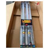 2-in-1 LED Light Up Swords Set FX Double Bladed Dual Sabers with Motion Sensitive Sound Effects (2 Pack)