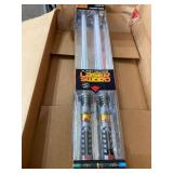 2-in-1 LED Light Up Swords Set FX Double Bladed Dual Sabers with Motion Sensitive Sound Effects (2 Pack)