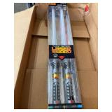 2-in-1 LED Light Up Swords Set FX Double Bladed Dual Sabers with Motion Sensitive Sound Effects (2 Pack)