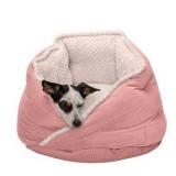 FurHaven Pet Dog Bed Minky Faux Fur & Velvet Hug Bed for Dogs & Cats, Small/Toy/Teacup