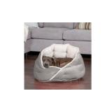 FurHaven Pet Dog Bed Minky Faux Fur & Velvet Hug Bed for Dogs & Cats, Small/Toy/Teacup