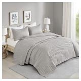 Comfort Spaces Kienna Bedspread Mini Set, King, Gray