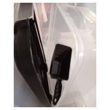 PET FOOD STORAGE W/ WHEELS & SCOOP & W/ SMALL STORAGE CONTAINER