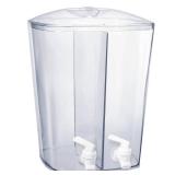 Amscan Plastic Double Beverage Dispenser, 12"H x 10"W x 10"D, Clear