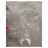 Amscan Plastic Double Beverage Dispenser, 12"H x 10"W x 10"D, Clear