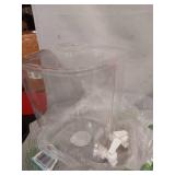 Amscan Plastic Double Beverage Dispenser, 12"H x 10"W x 10"D, Clear