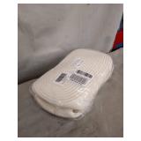 ANMINY 2PCS Woven Cotton Rope Storage Baskets with Handles Large Washable Laundry Basket Set Decorative Storage Bins Boxes Nursery Baby Kid Toy Blanket Clothes Towel Organizer - White/Light Blue