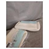 ANMINY 2PCS Woven Cotton Rope Storage Baskets with Handles Large Washable Laundry Basket Set Decorative Storage Bins Boxes Nursery Baby Kid Toy Blanket Clothes Towel Organizer - White/Light Blue