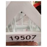 SCANDINORDICA Tabletop Greenhouse Terrarium - White Wood and Glass Terrarium Table Top | Modern Farmhouse, Shabby Chic Mini Greenhouse for Plants, Succulents, Fairy Garden, Wedding Card Box