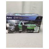 Ruko C11 Amphibious RC Cars 1:10 Scale Large Monster Truck, 2.4 GHz Waterproof Remote Control Car, 4WD Off Road Vehicle with 2 Rechargeable Batteries for 40 Mins Play, Gift for Adults and Kids (Green)