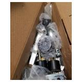 Double Door Handleset with Knob Handle for Front Door in Aged Bronze (Keyed Entry Handle and Dummy Hanleset),MDHST201810B-KB-DOUBLE