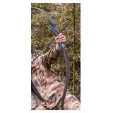 D&Q Hunting Bow and Arrow for Adults Recurve Bows Archery Set Adult Handmade Bow 58" 30-50 lbs Longbow Kit with Carbon Arrows Right Hand Outdoor Hunting Shooting