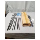 D&Q Hunting Bow and Arrow for Adults Recurve Bows Archery Set Adult Handmade Bow 58" 30-50 lbs Longbow Kit with Carbon Arrows Right Hand Outdoor Hunting Shooting