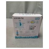 Luxrite Square LED Downlights, 14 W = 90 W, 5 Selectable Colors 2700 K | 3000 K | 35000 K | 4000 K | 5000K, dimmable LED light, 1100 lumens, wet rating, Energy Star, IC rating