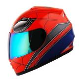 WOW Motorcycle Full Face Helmet Street Bike BMX MX Youth Kids HKY-B15 Spider Red Size Medium