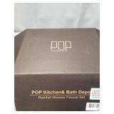 Pop Sanitaryware W/Rough In Valve Matte Black Rainfall Shower Faucet Set