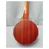 Vangoa 6 String Banjo Guitar Mini, 26 Inch Sapele Travel Banjo Guitar for Beginners with Bag, Pick-up, Strap, Picks