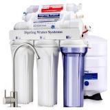 iSpring Reverse Osmosis Water Filter System w/ Alkaline Mineral Stage - 75GPD 6-stage RCC7AK with Designer Faucet