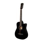 JOYMUSIC 6 String Acoustic Guitar Pack, Right, black (JG-38C BK)