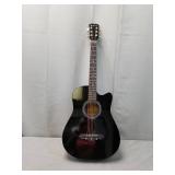 JOYMUSIC 6 String Acoustic Guitar Pack, Right, black (JG-38C BK)