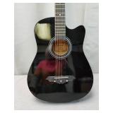 JOYMUSIC 6 String Acoustic Guitar Pack, Right, black (JG-38C BK)