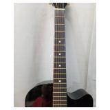 JOYMUSIC 6 String Acoustic Guitar Pack, Right, black (JG-38C BK)