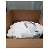 Luxurious Goose Down Comforter Down Fiber Duvet Insert, Exquisite Plain Solid Design, Palatial King White , Premium Baffle Box 100% Egyptian Cotton, 80 oz Fill Weight