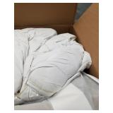 Luxurious Goose Down Comforter Down Fiber Duvet Insert, Exquisite Plain Solid Design, Palatial King White , Premium Baffle Box 100% Egyptian Cotton, 80 oz Fill Weight