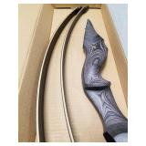 SinoArt 60" Takedown Longbow Archery Wooden Archery Bow Included Fur Rest Pad Stringer Tool Tab String Nocks Right and Left Hand for Hunting or Target