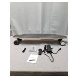 Electric Skateboard Youth Electric Longboard with Wireless Remote Control, 12 MPH Top Speed, 10 KM Range, 7 Layers Maple Longboard