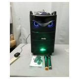 Moukey Bluetooth Karaoke Machine for Adults - Outdoor Karaoke Speaker with Wireless Microphone, 12" Subwoofer, DJ Lights (RMS 200W to 650W Peak Power)