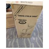 Qwik-Fold 360 Swivel 3 Wheel Push Pull Golf Cart with 360 Rotating Front Wheel, One Second to Open and Close Folding Cart, Collapsible Cart