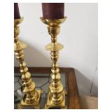 Pair Brass Candleholders