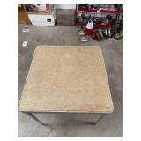 folding card table