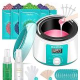 Bestidy Waxing Kit for Women and Men Home Wax Warmer with 5 Pack Hard Wax Beans Hot Wax Hair Removal for Brazilian Body Underarm Bikini Chest Legs Face Eyebrow (White)